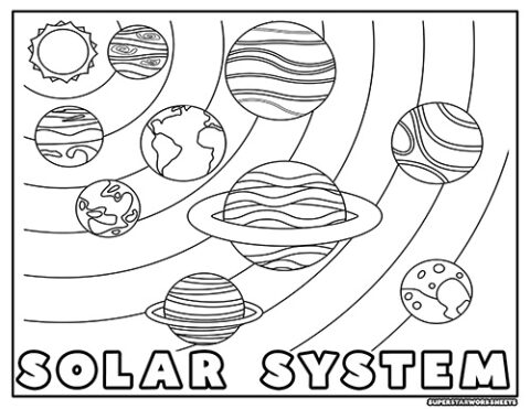 Solar System Coloring Pages Superstar Worksheets