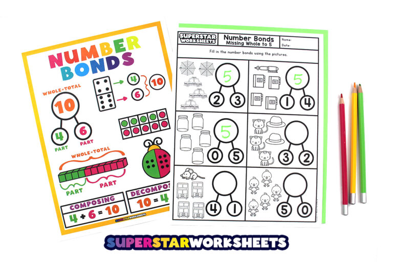 Number Bonds Worksheets Superstar Worksheets