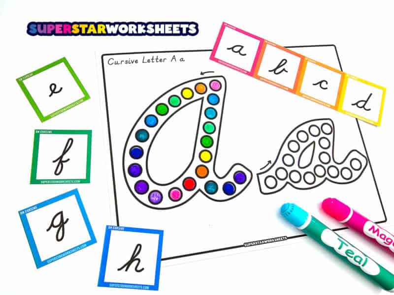 Cursive Alphabet Superstar Worksheets