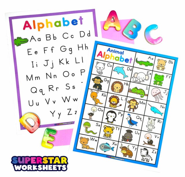 Abc Alphabet Charts Superstar Worksheets