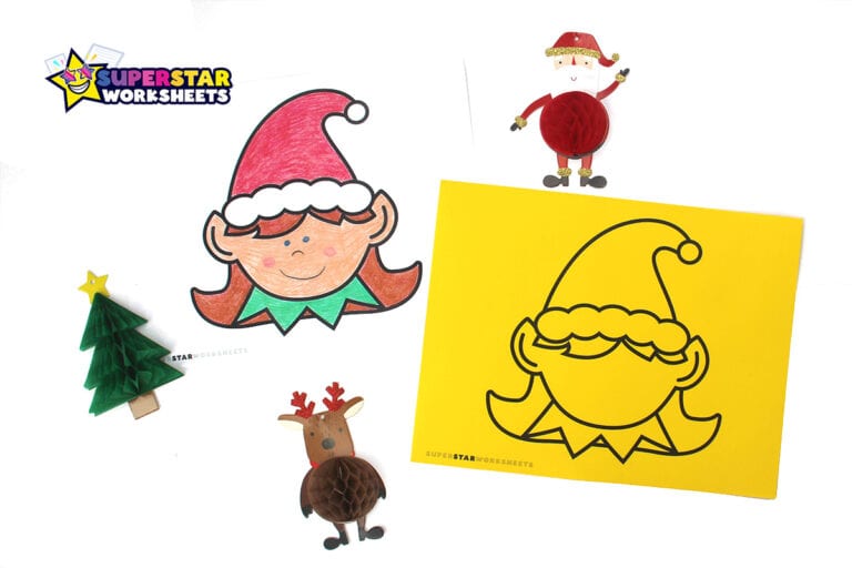 Elf Template Superstar Worksheets