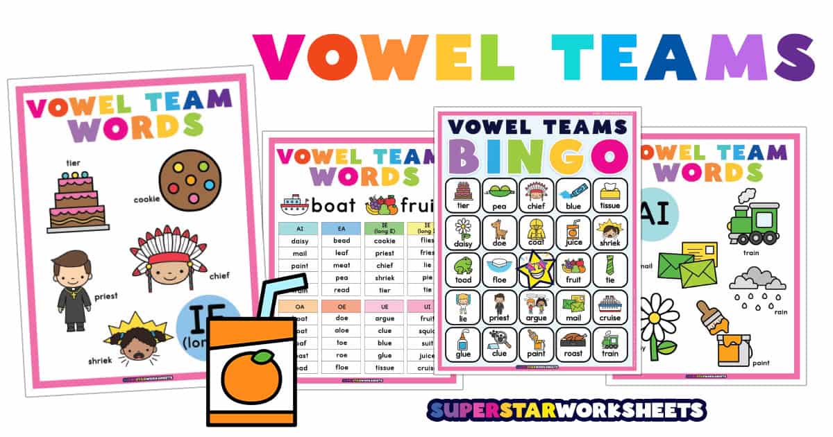 Vowel Teams Superstar Worksheets