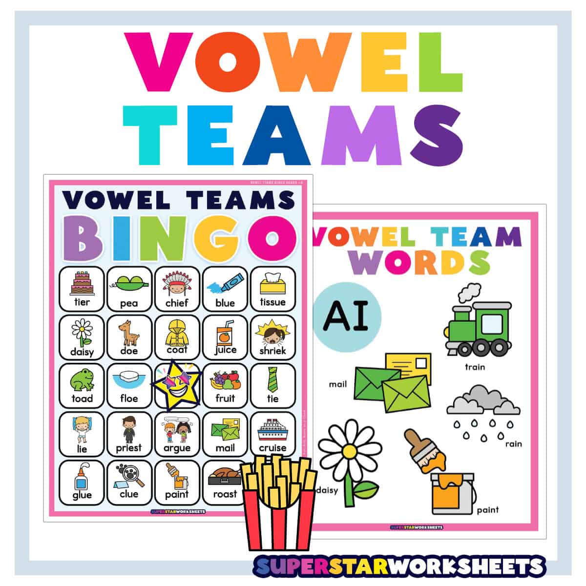 Vowel Teams Superstar Worksheets