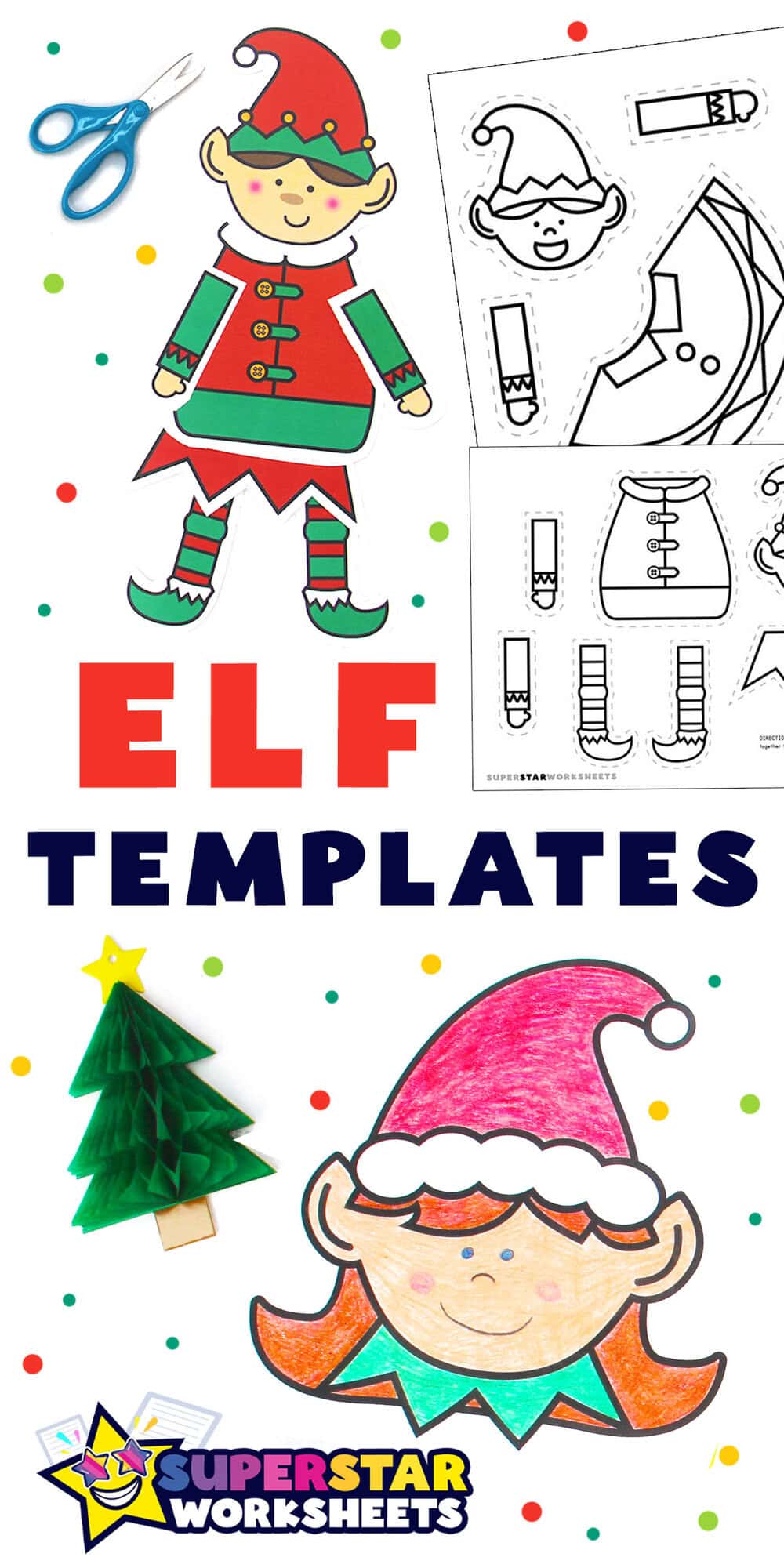 Elf Template Superstar Worksheets