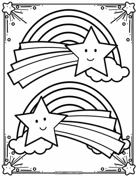 Rainbow Coloring Pages Superstar Worksheets