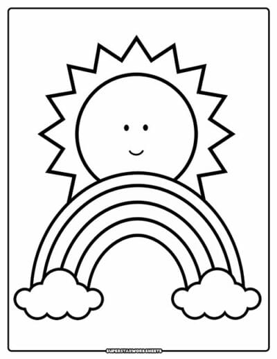 Rainbow Coloring Pages Superstar Worksheets