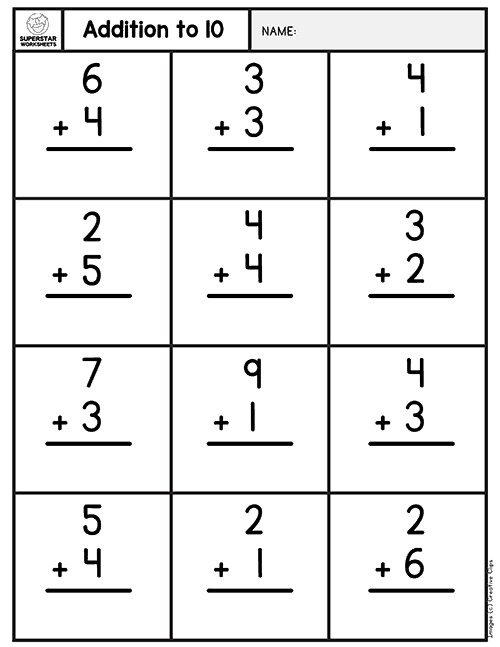 Simple Picture Addition Worksheets