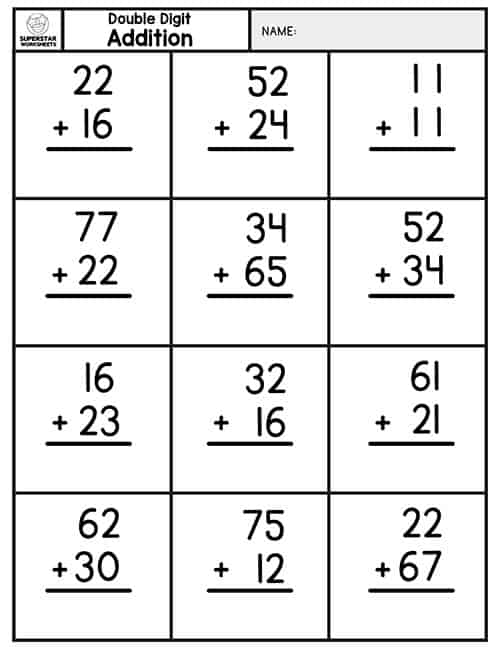 Printable Double Digit Addition Worksheets - Printable World Holiday