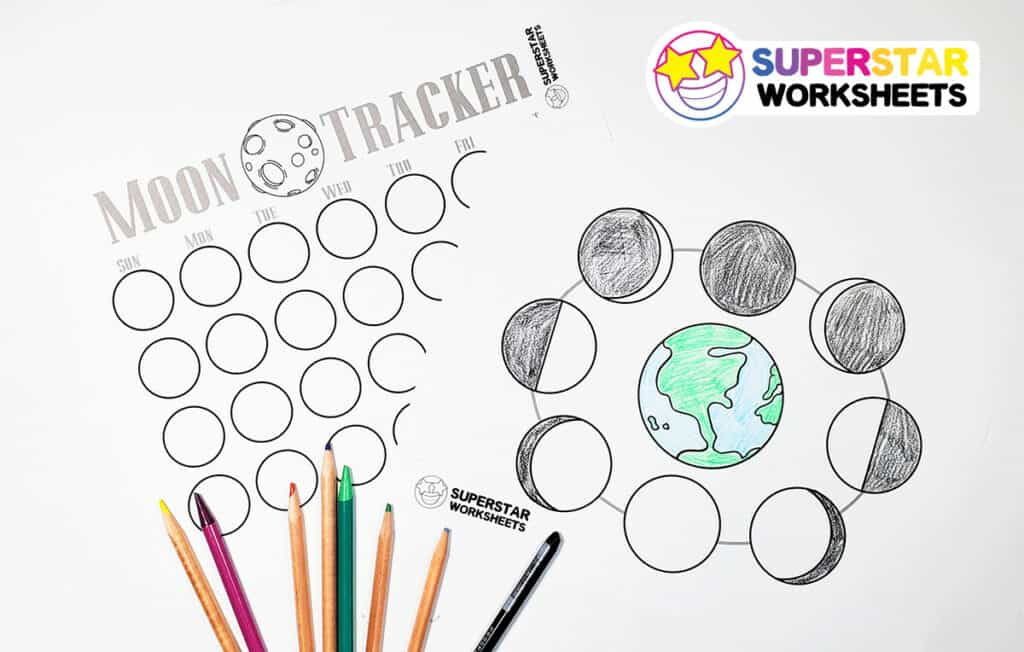 Phases of the Moon Worksheets - Superstar Worksheets