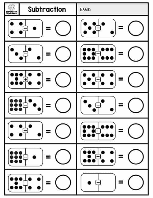 Dominoes Addition Worksheet For First Grade