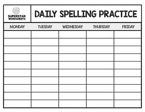 13 Best Images Of Printable Spelling Practice Worksheets Free 
