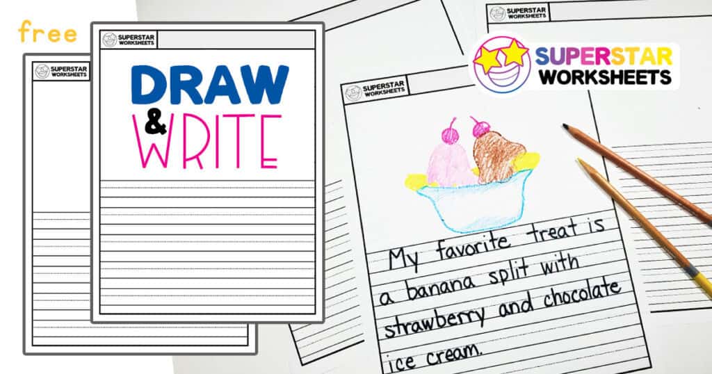 Draw Write Paper Superstar Worksheets