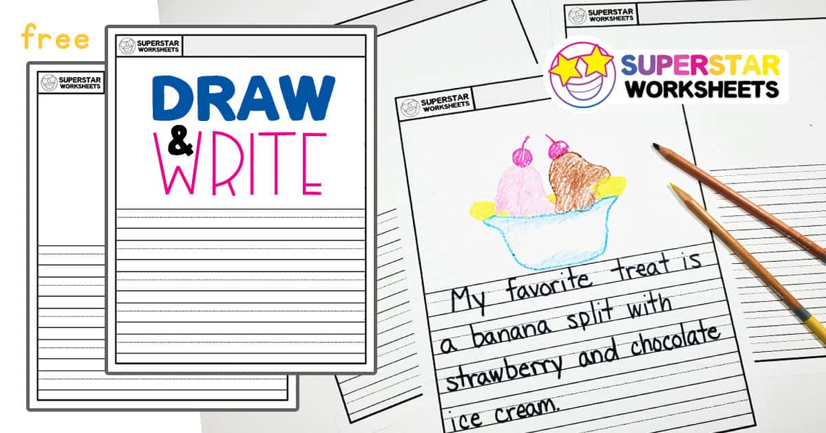 Draw Write Paper Superstar Worksheets