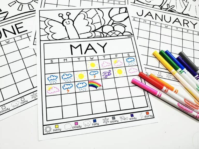 Weather Journal Calendar - Superstar Worksheets