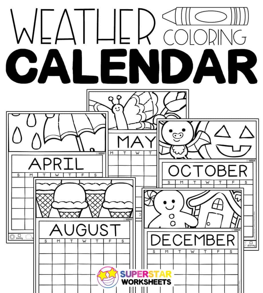 FREE Coloring Book Calendar and Goal Worksheet - Printable Crush