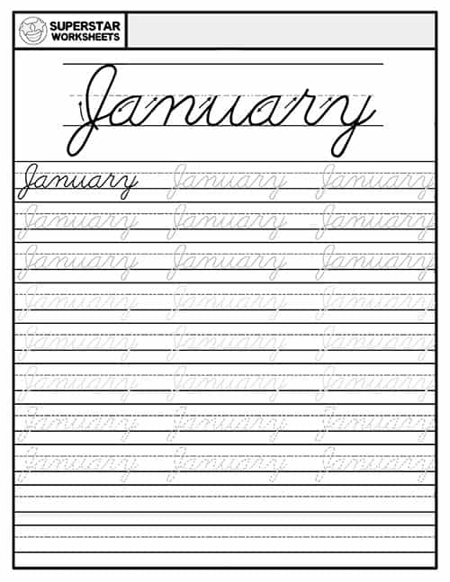 Cursive Alphabet Charts - Superstar Worksheets