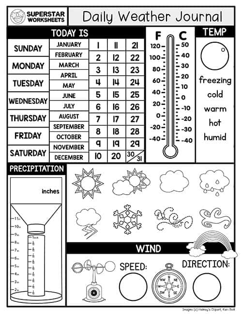 weather printables superstar worksheets