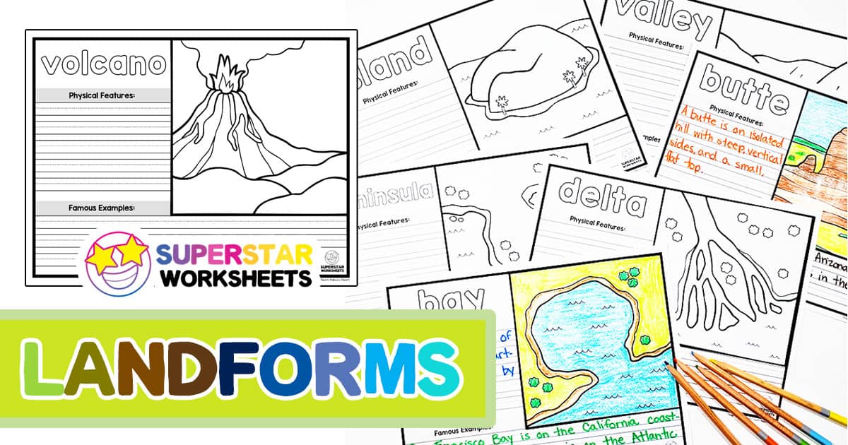 Free Printable Landform Coloring Pages