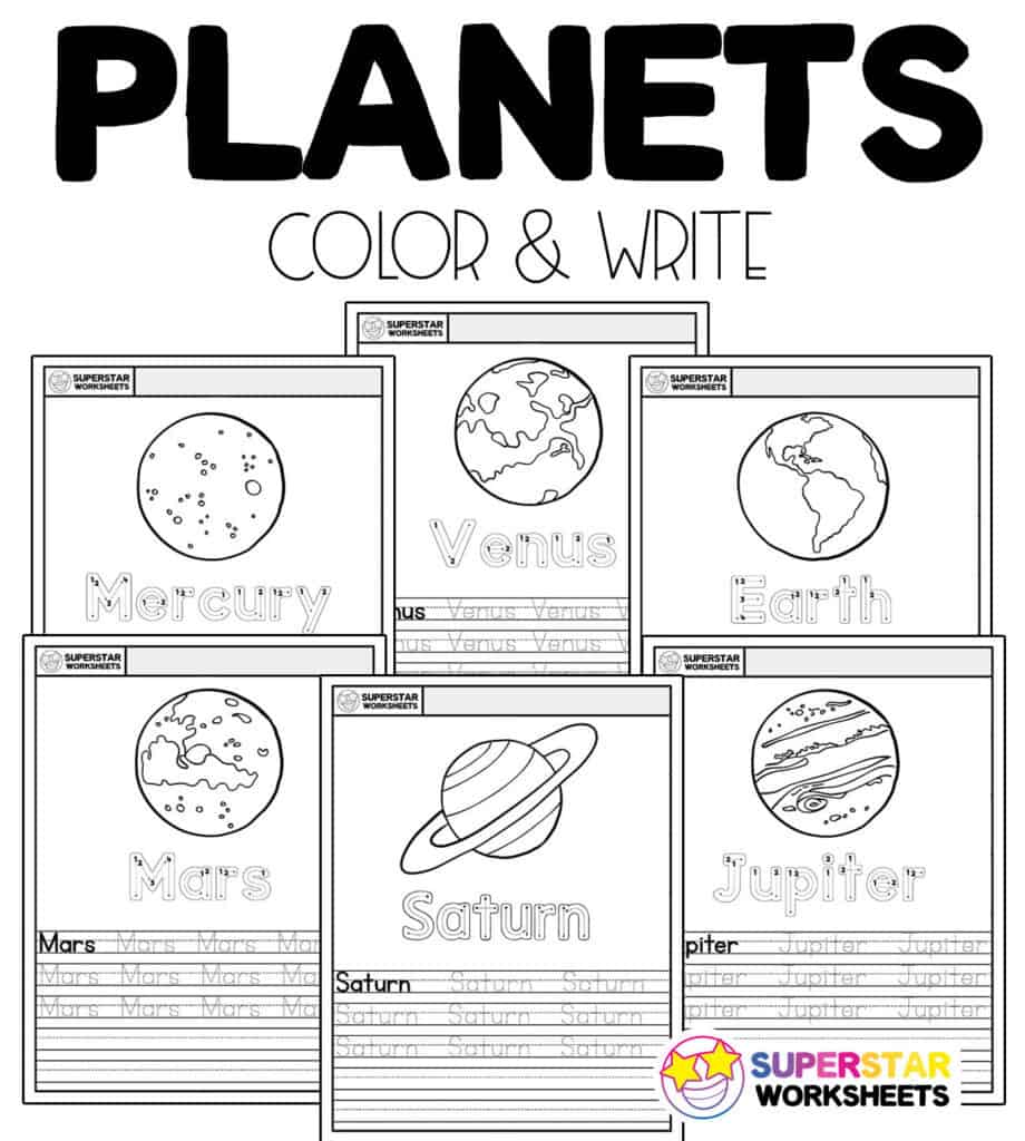 solar system planets for kids worksheets