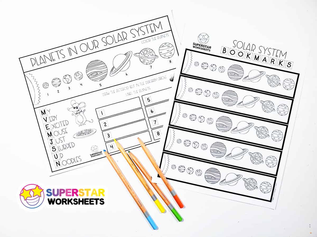 solar system drawing worksheets
