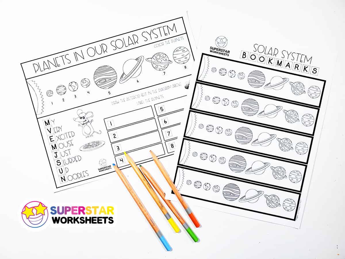 third grade planets worksheet lab