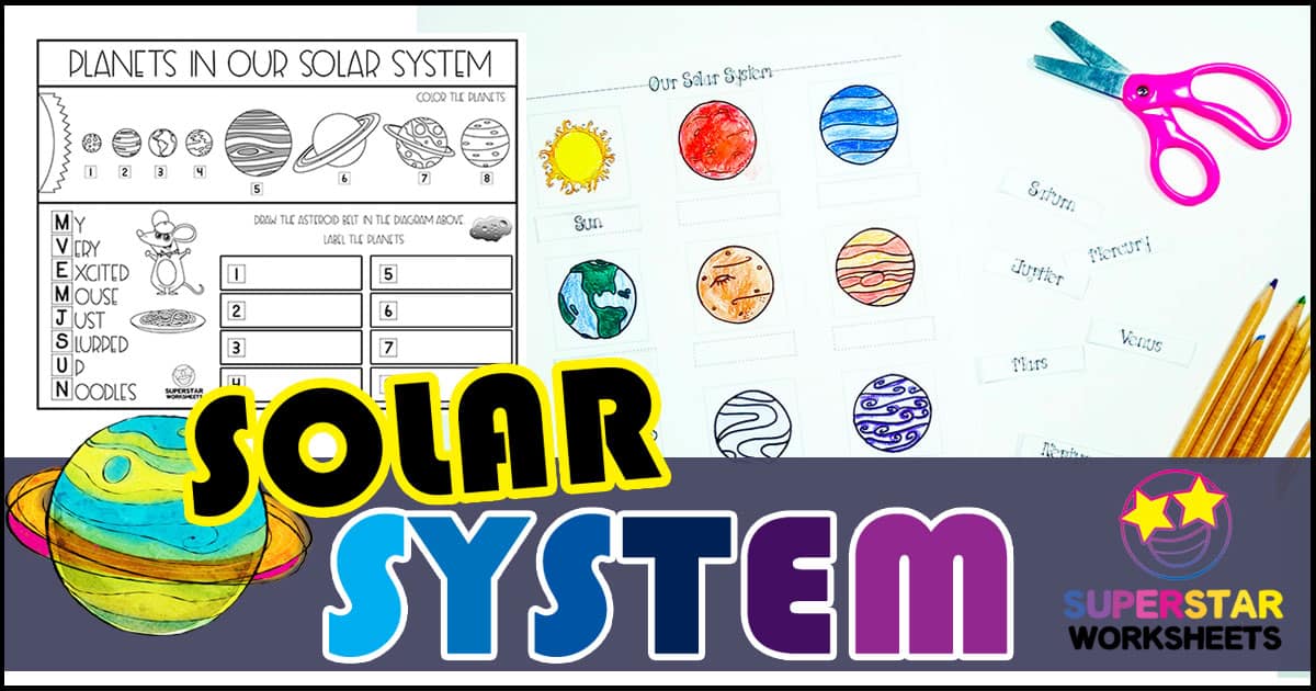 worksheets planets mnemonic