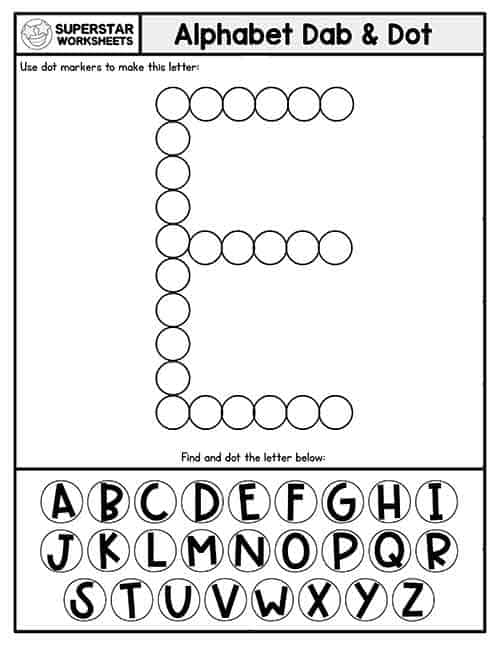 Letter E Worksheets - Superstar Worksheets