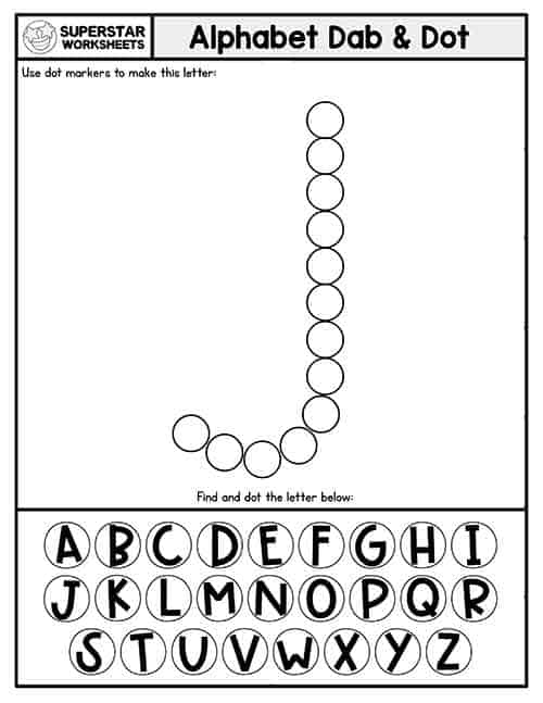 Letter J Worksheets - Superstar Worksheets