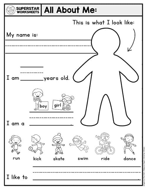 writing kindergarten worksheets