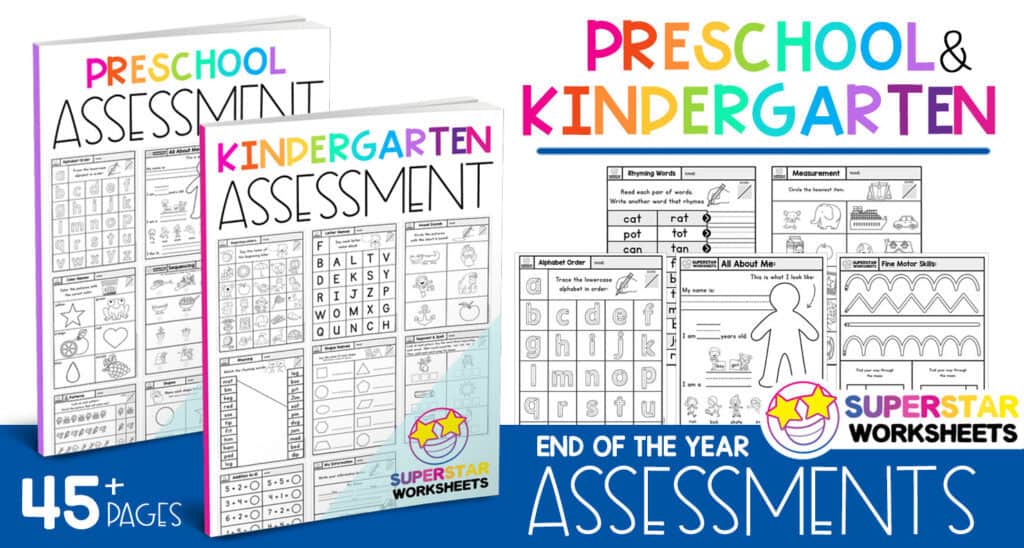 End Of The Year Assessment Packs Superstar Worksheets