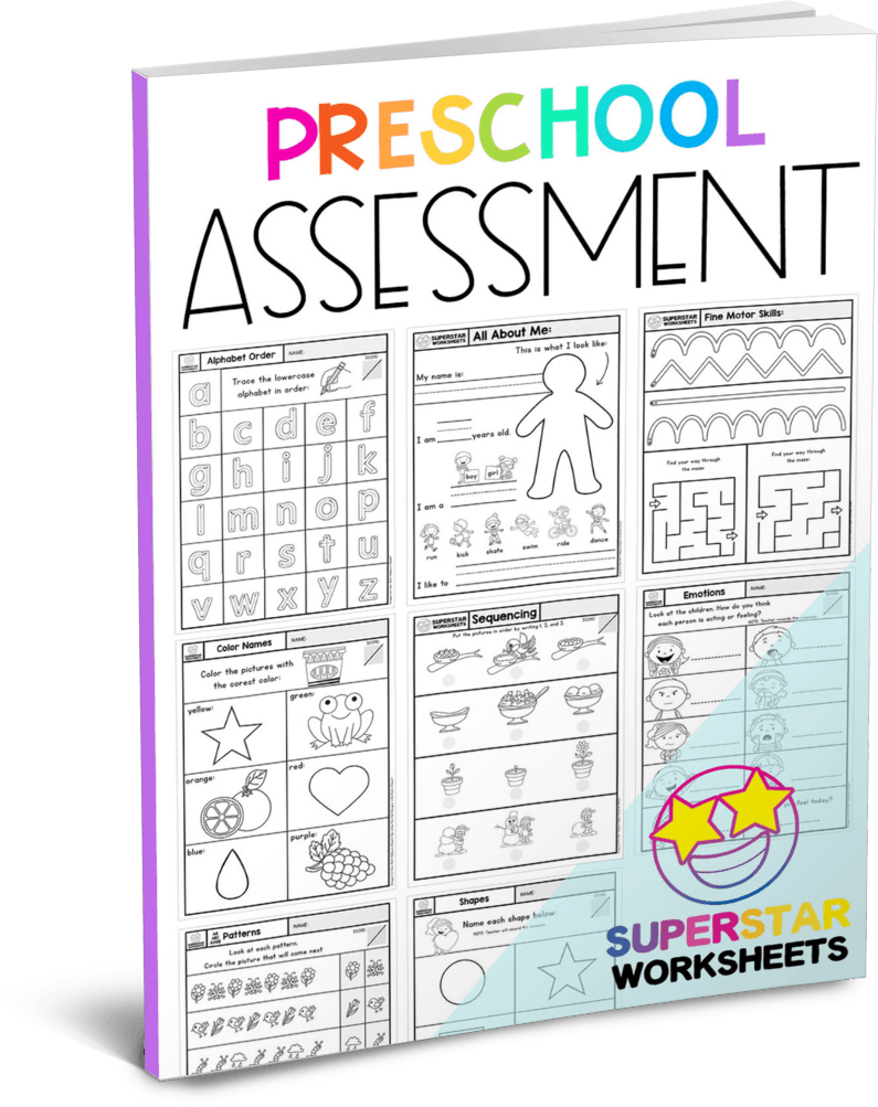 Preschool Assessment Superstar Worksheets