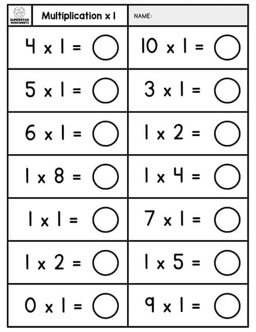 simple multiplication worksheets superstar worksheets
