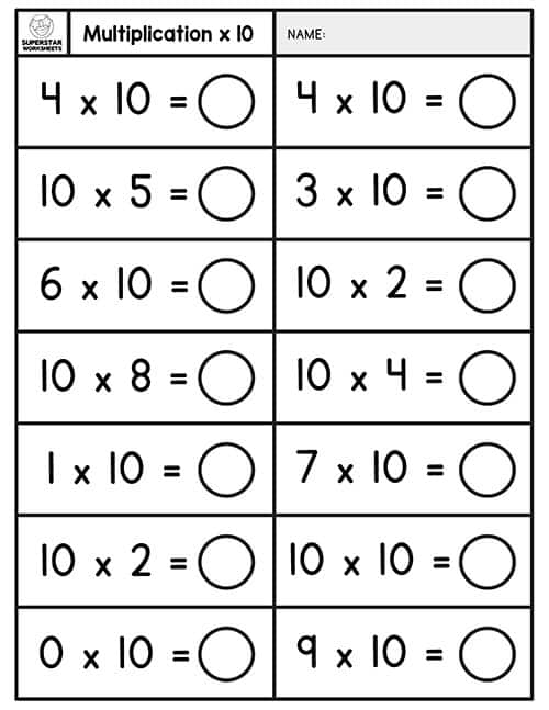 simple multiplication worksheets superstar worksheets