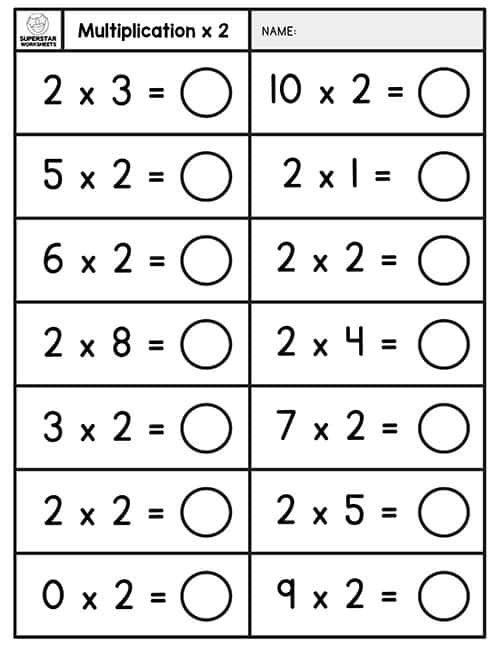 Multiplication Worksheets Superstar Worksheets