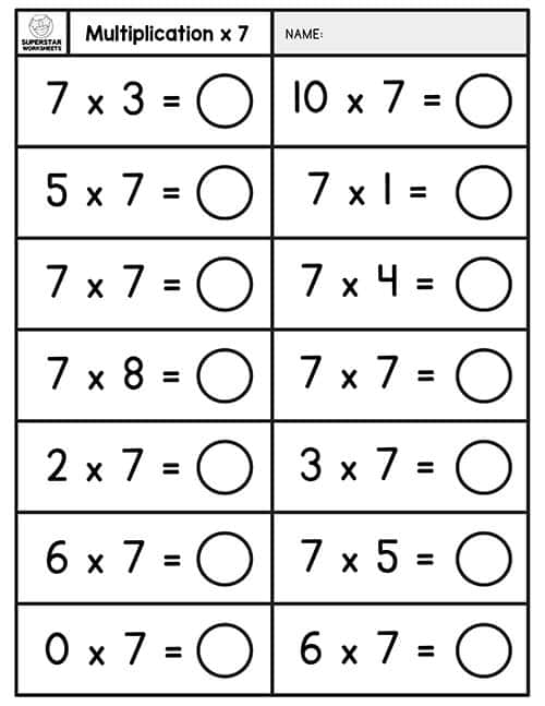 simple multiplication worksheets superstar worksheets