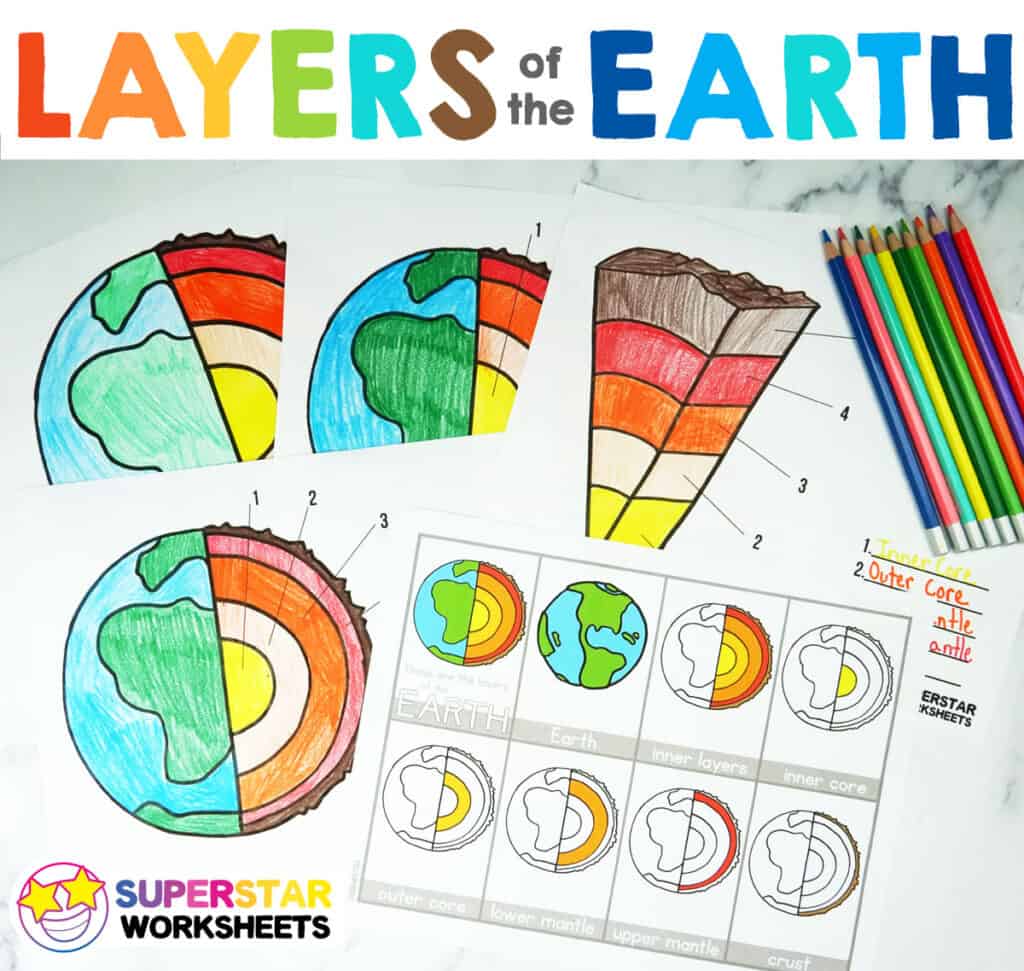 Layers of the Earth Worksheets - Superstar Worksheets With Layers Of The Earth Worksheet