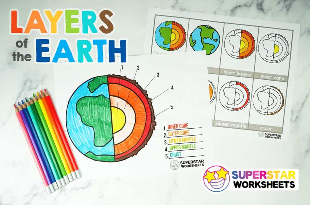 Layers Of The Earth Worksheets Superstar Worksheets