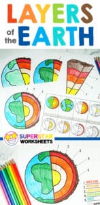 Layers of the Earth Worksheets - Superstar Worksheets