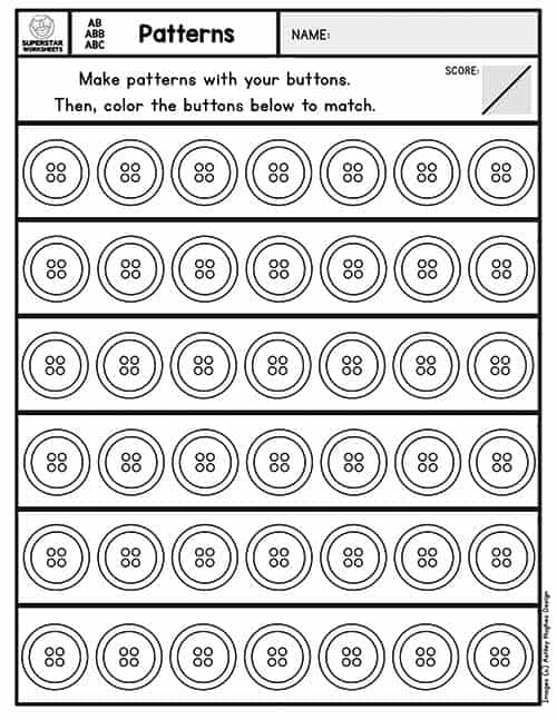 Pattern Worksheets - Superstar Worksheets