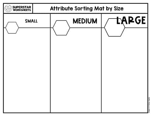 Sorting by size: big & Small activity worksheet 