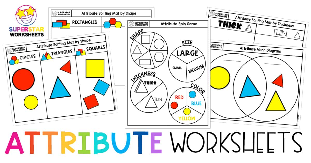 Shape Attributes Worksheets - Superstar Worksheets
