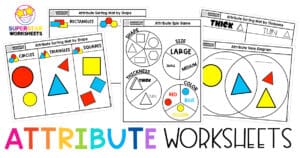 Shape Attributes Worksheets - Superstar Worksheets