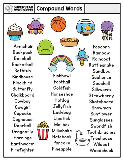 compound words worksheets 5th grade