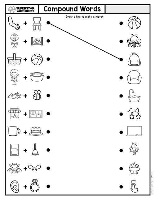 Compound Words Worksheets Superstar Worksheets