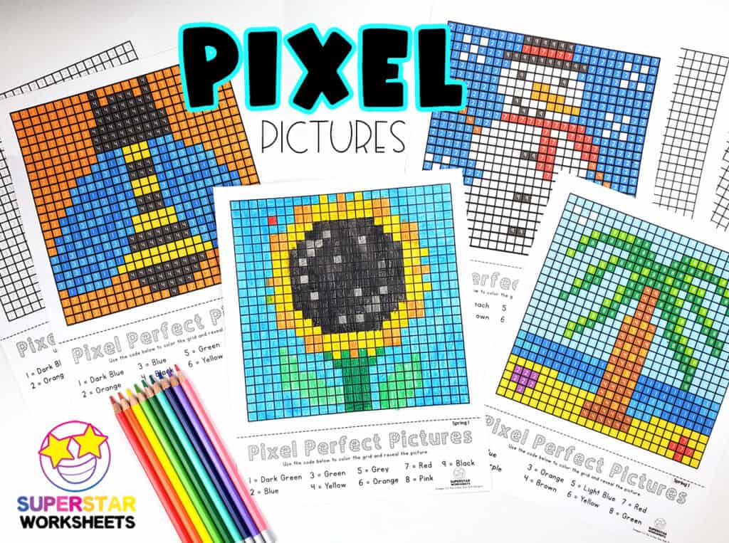 pixel-coloring-pages-superstar-worksheets