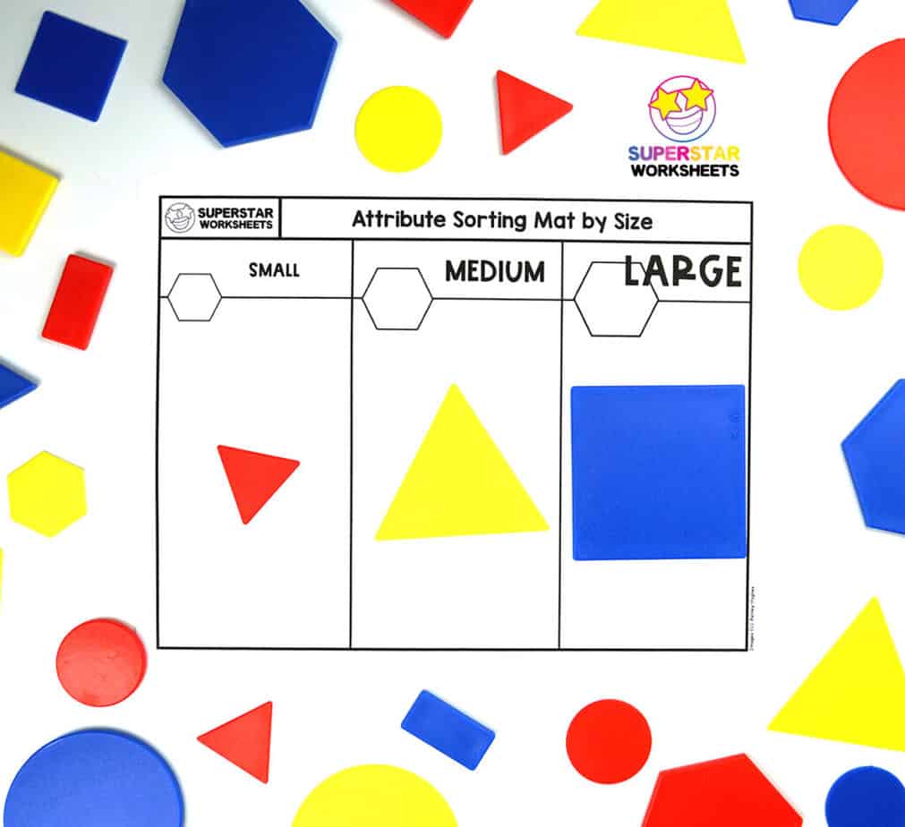Attribute Blocks 5 shapes 2 thicknesses 2 sizes & 3 colours  Teachers Resource 