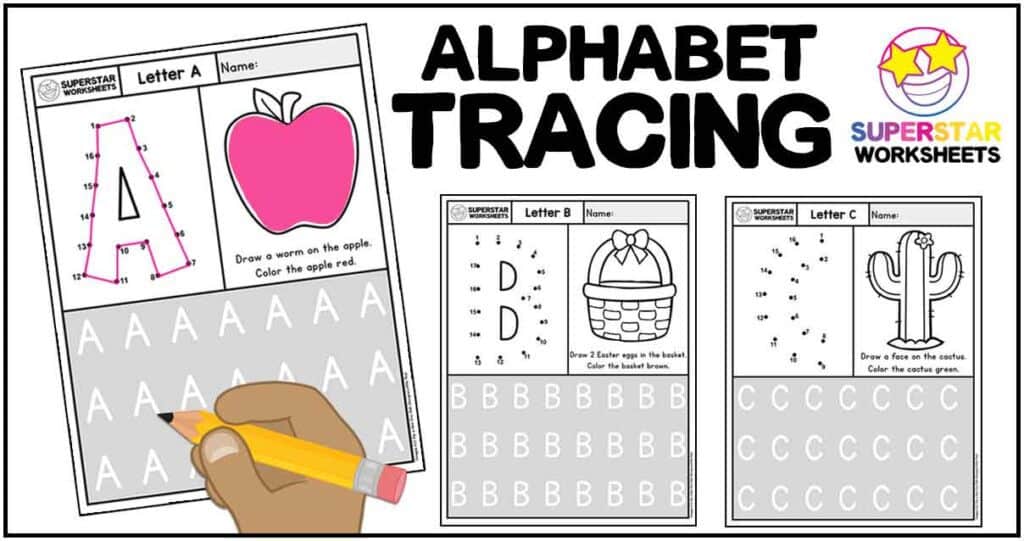 Alphabet Letters Tracing & Coloring Book: 300 pages Alphabet