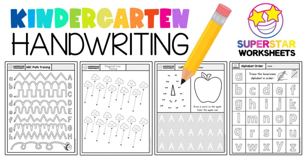 Fun Kindergarten Handwriting Practice Sheets - Playfully Primary