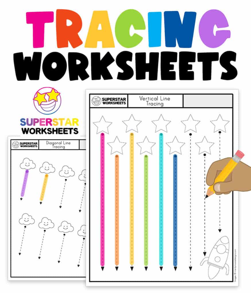 tracing lines worksheets pdf