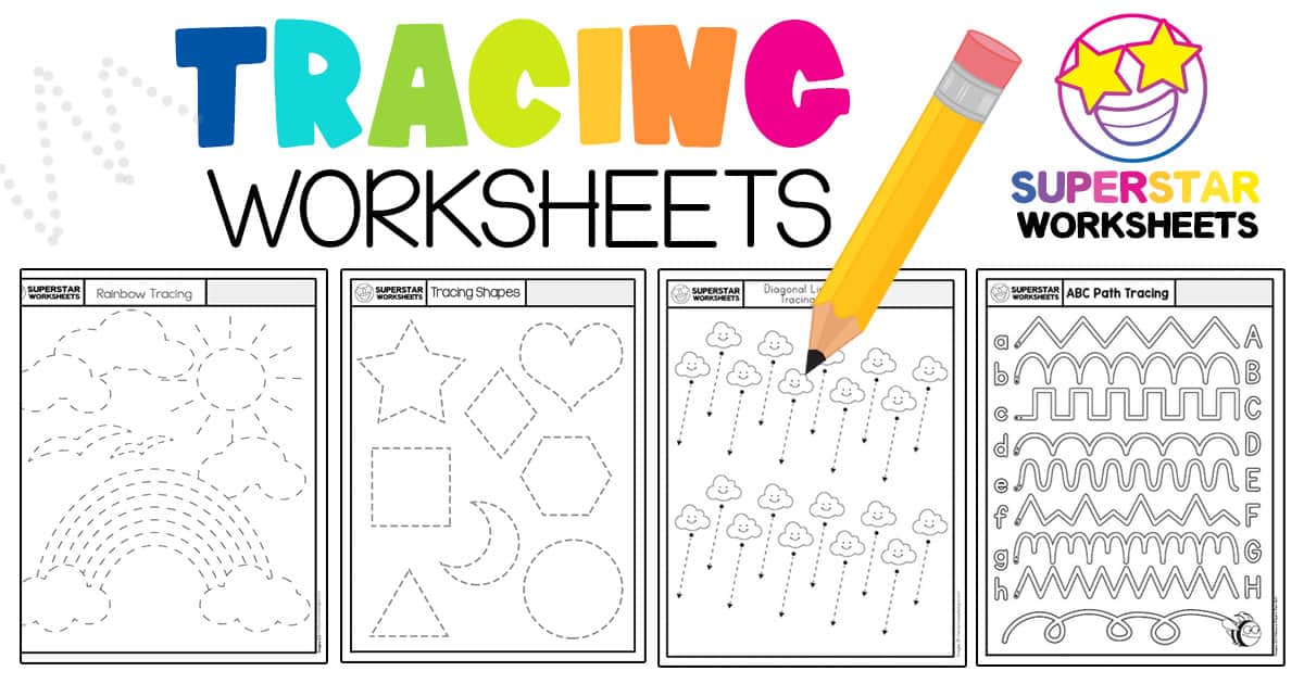 Tracing Pattern Worksheets for Kindergarten